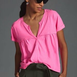 Pilcro Babydoll Henley Tee from Anthropologie